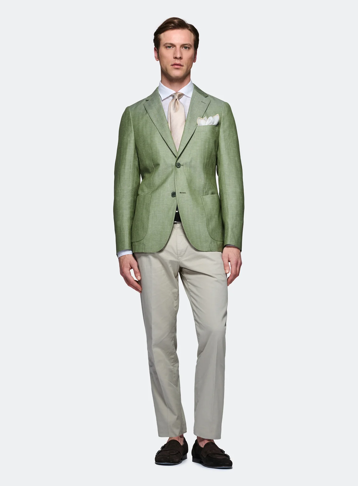 Pantalone chinos in cotone e lino - Image 3