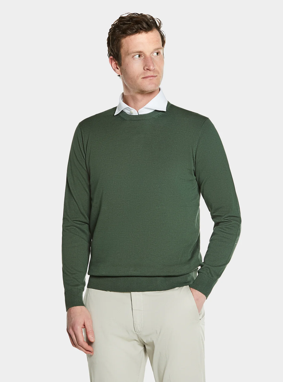 Maglia girocollo in puro cotone