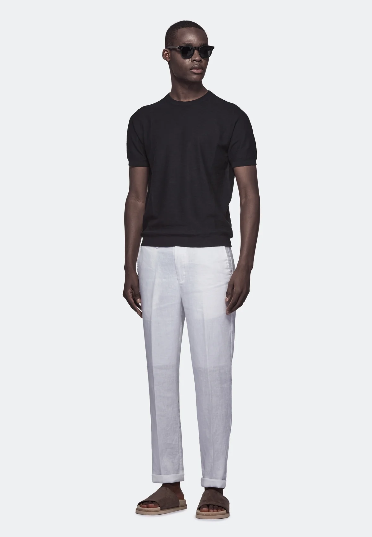 Maglia girocollo in cotone lino - Image 3