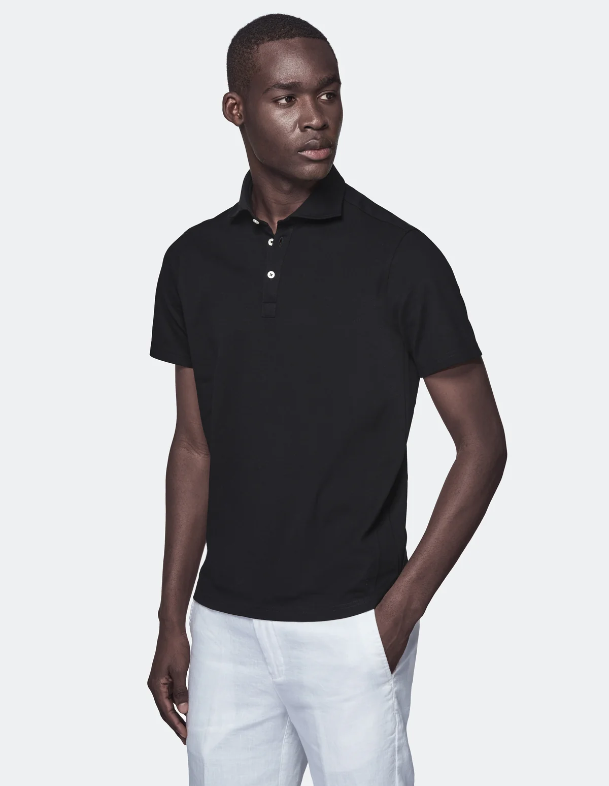 Polo manica corta in cotone piquet