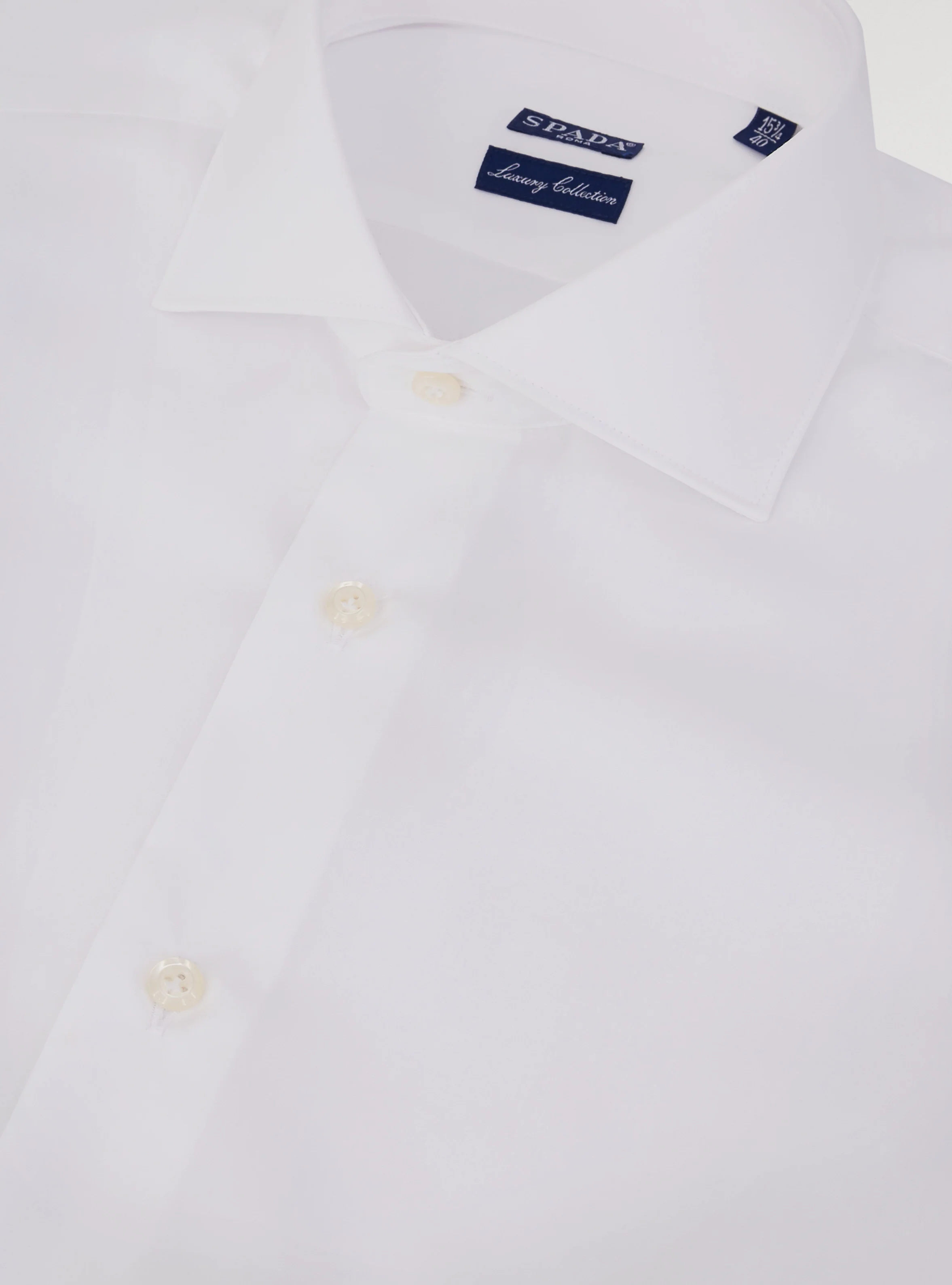 Camicia collo francese in puro cotone tinta unita - Image 2