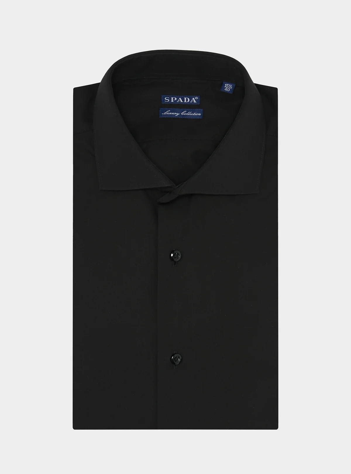 Camicia collo francese in puro cotone tinta unita