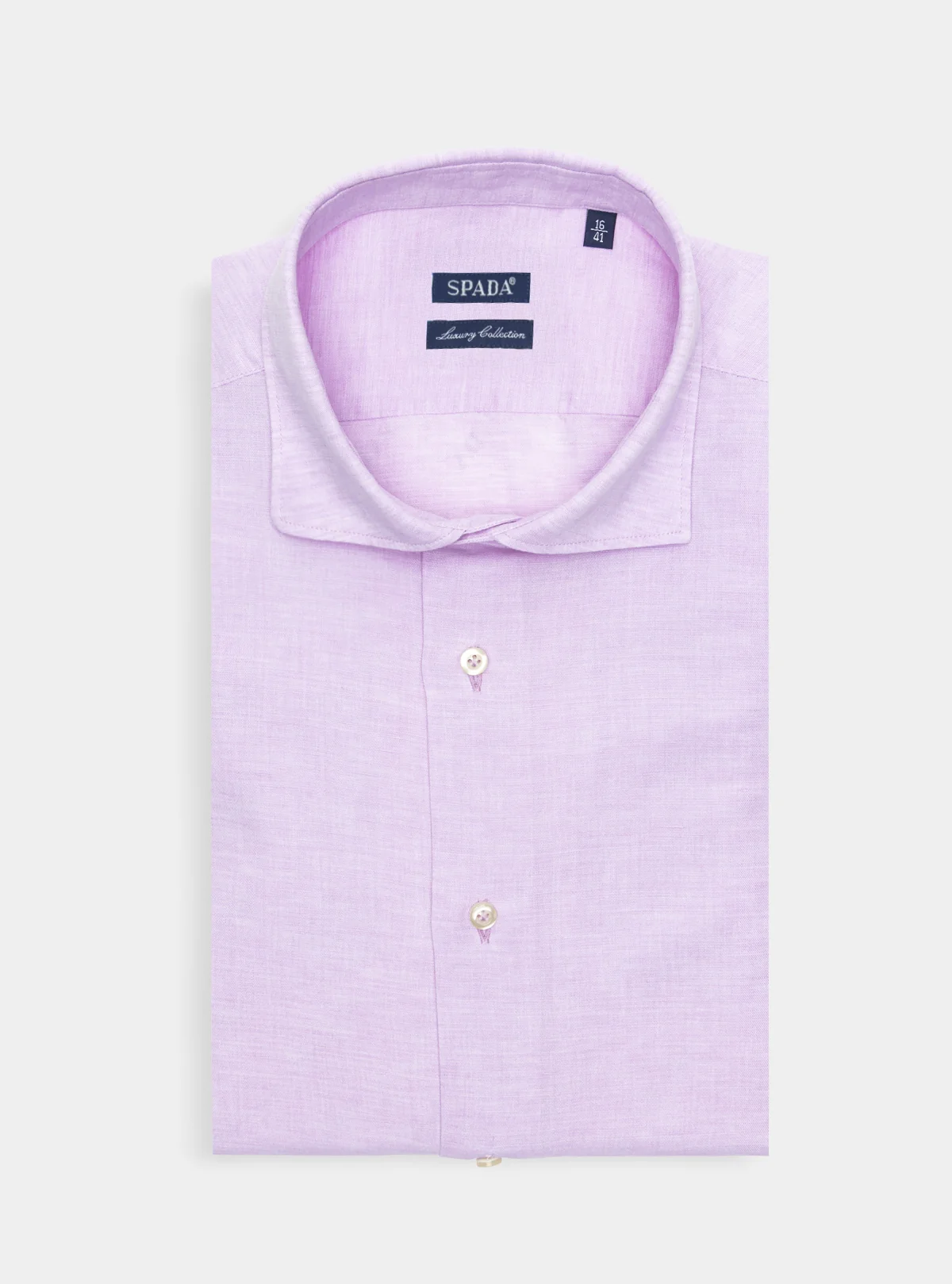Camicia collo francese in lino e cotone