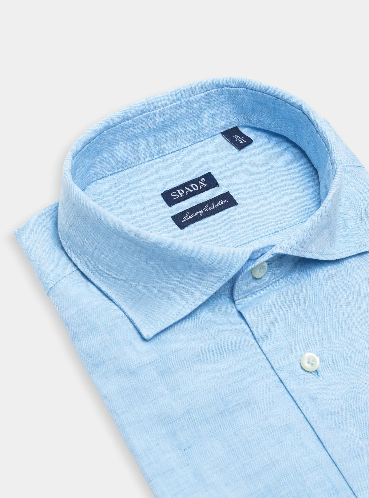 Camicia collo francese in lino e cotone - Image 2