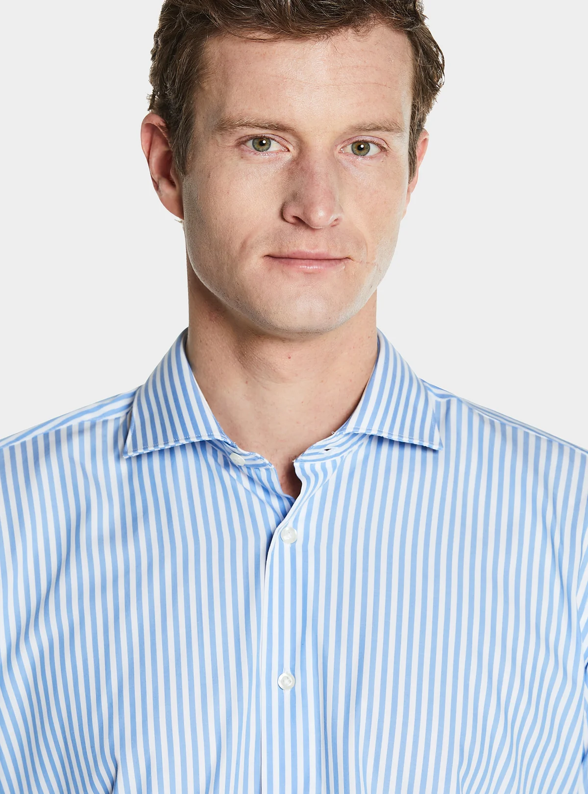 Camicia bastoncino collo francese in puro cotone - Image 3