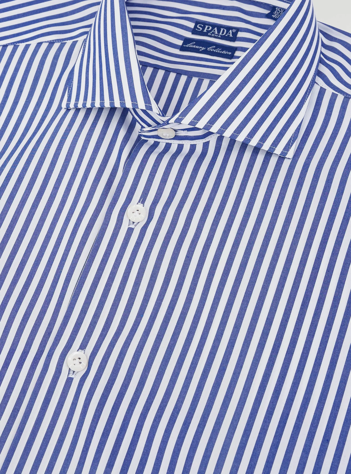 Camicia bastoncino collo francese in puro cotone - Image 2